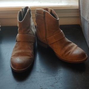 Born brand leather suede boots booties 6.5 perfect